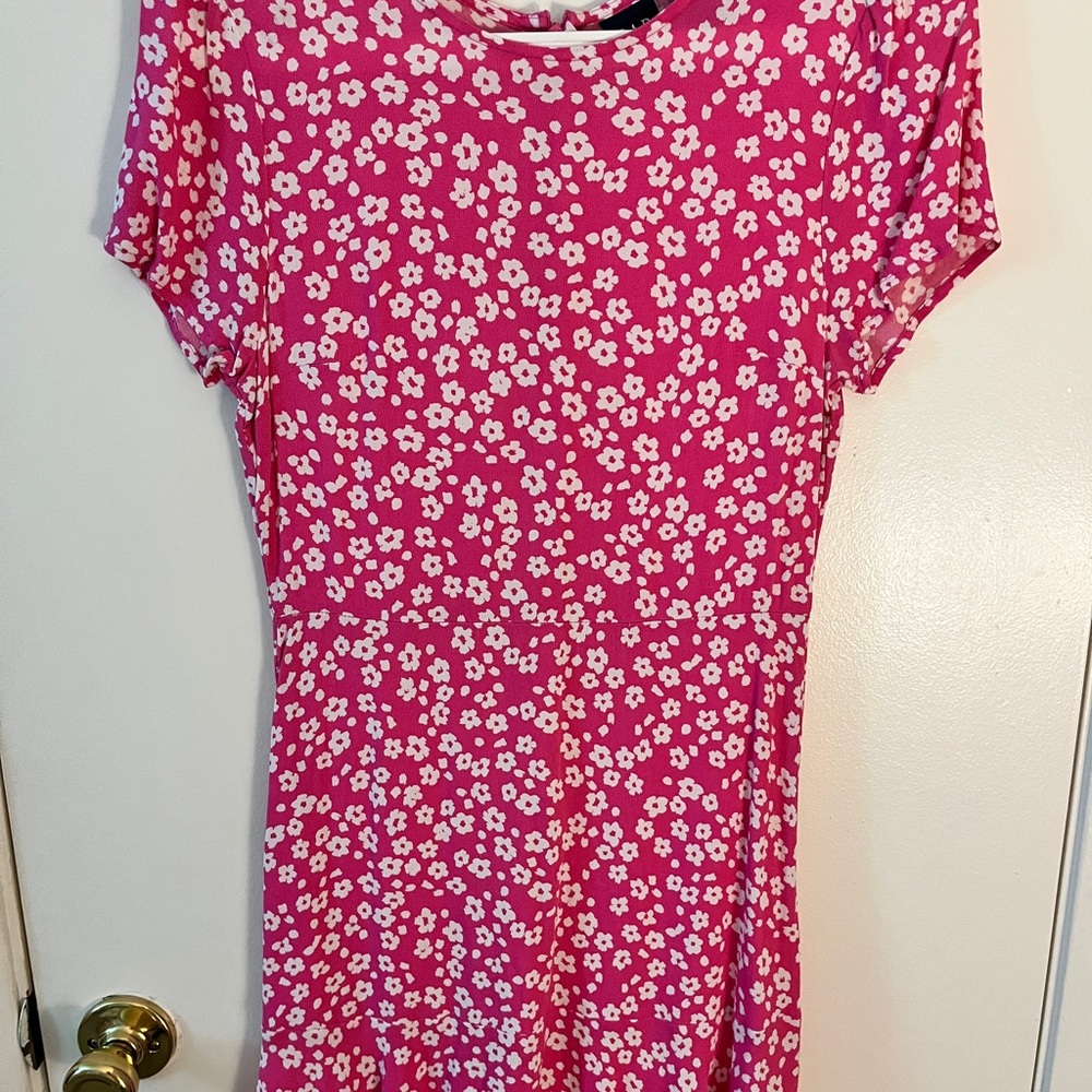 GAP Pink Dress with White Floral Design